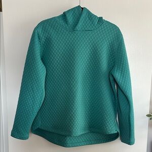 Eddie Bauer Teal Quilted Women's Turtleneck Sweater